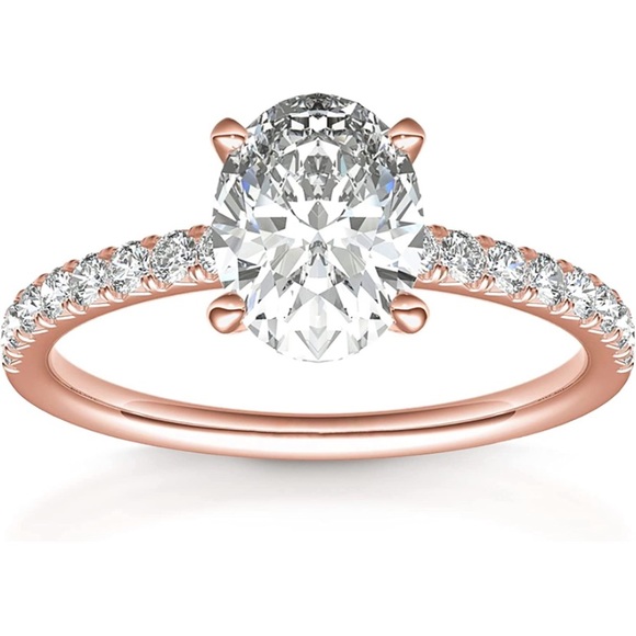 Jewelry - 14K Engagement Ring Rose Gold Plated